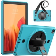 NIKCORP Zaštitna maska za Samsung Galaxy A8 10.5" s rotirajućim stalkom i naramenicom, tirkizna